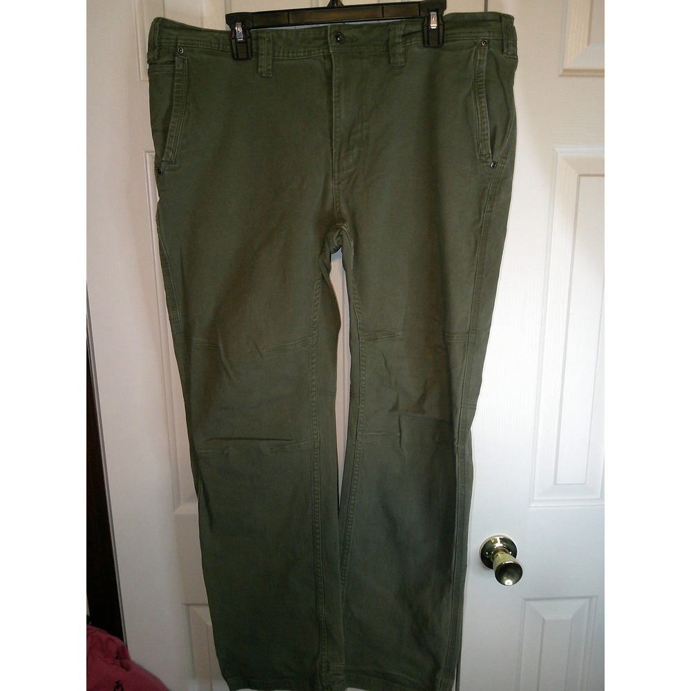 Eddie Bauer Durable Relaxed Fit Olive Green Work Pants Carpenter‎ Utility 40x34